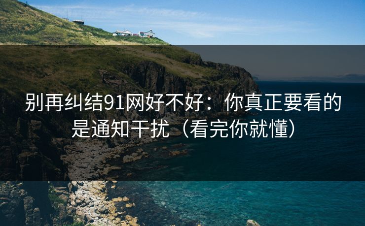 别再纠结91网好不好：你真正要看的是通知干扰（看完你就懂）
